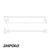 93601MB Thanh treo khăn đơn đen