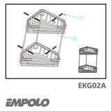 EKG02A KỆ GÓC 2 TẦNG SUS304
