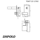 23 1702 VÒI LAVABO ÂM TƯỜNG