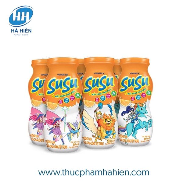  SỮA CHUA UỐNG TIỆT TRÙNG SUSU HƯƠNG CAM 180ML 