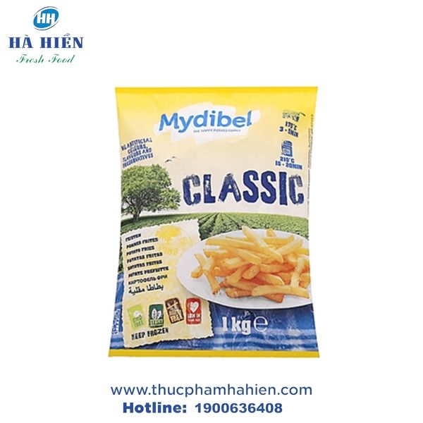  KHOAI TÂY ĐÔNG LẠNH CẮT THẲNG 9/9 MYDIBEL 1KG 