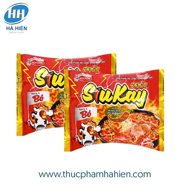  MÌ SIUKAY HƯƠNG VỊ BÒ 128G 