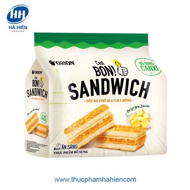  BÁNH C'EST BON SANDWICH VỊ SỐT PHÔ MAI CHÀ BÔNG 147G 