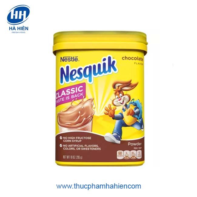  BỘT CACAO NESQUIK HƯƠNG VỊ SÔ CÔ LA 285GR 