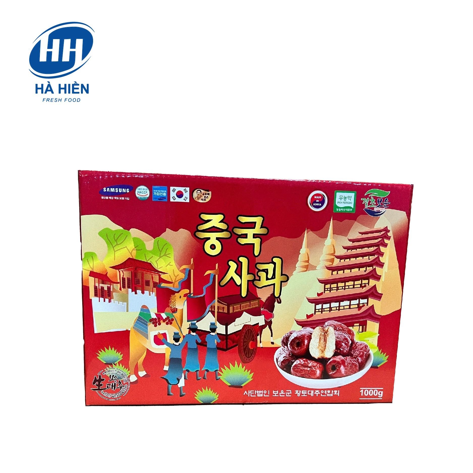  TÁO TÀU SẤY KHÔ HÀN QUỐC 1KG 