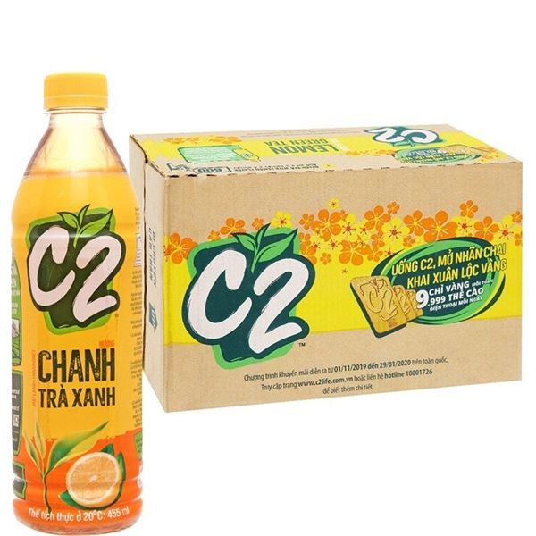  TRÀ CHANH C2 455ML x 24 CHAI 