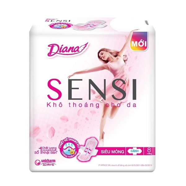  BVS DIANA SENSI SIÊU MỎNG CÁNH 8 MIẾNG TẶNG 1 MIẾNG 