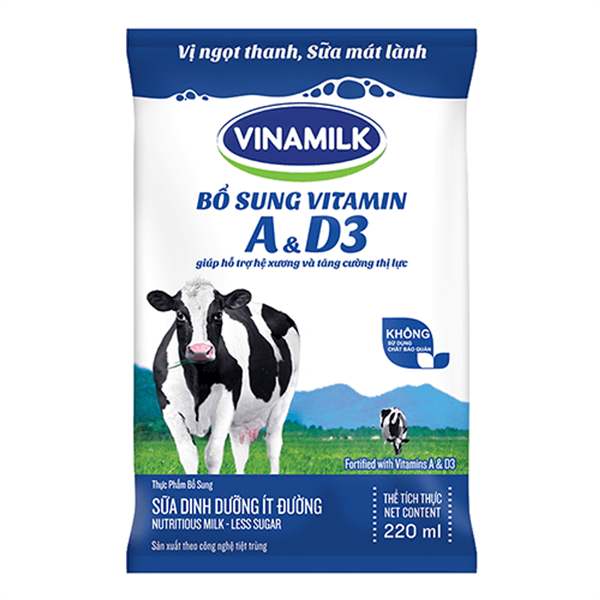  SỮA TƯƠI VINAMILK ÍT ĐƯỜNG 