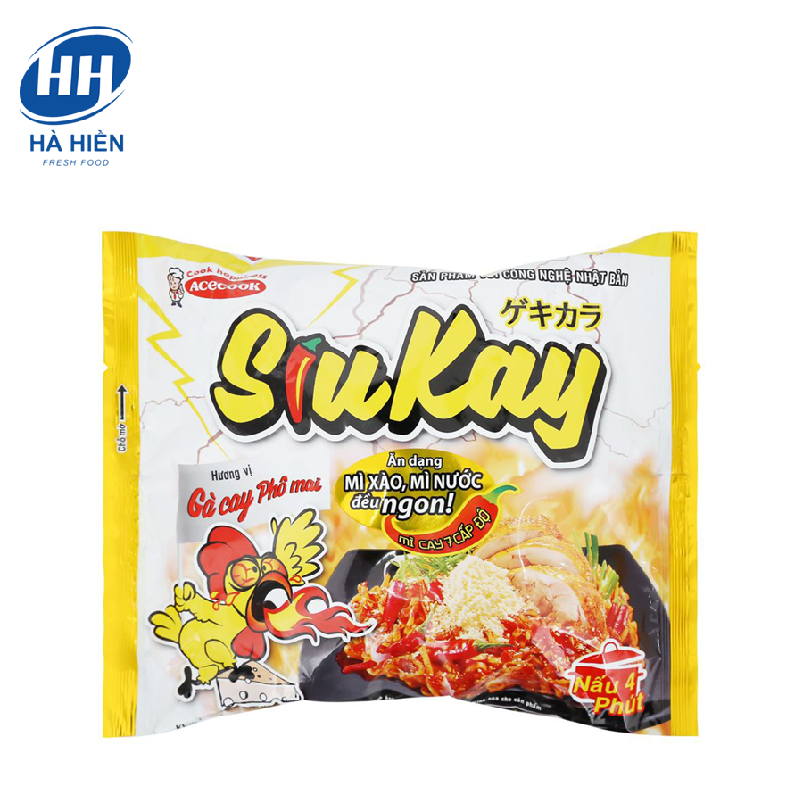  MÌ SIUKAY HƯƠNG VỊ GÀ CAY PHÔ MAI - 129G 