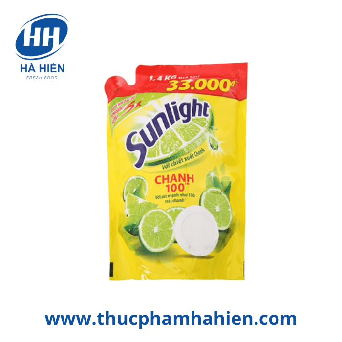  NƯỚC RỬA CHÉN SUNLIGHT CHANH MỚI 1.4KG 