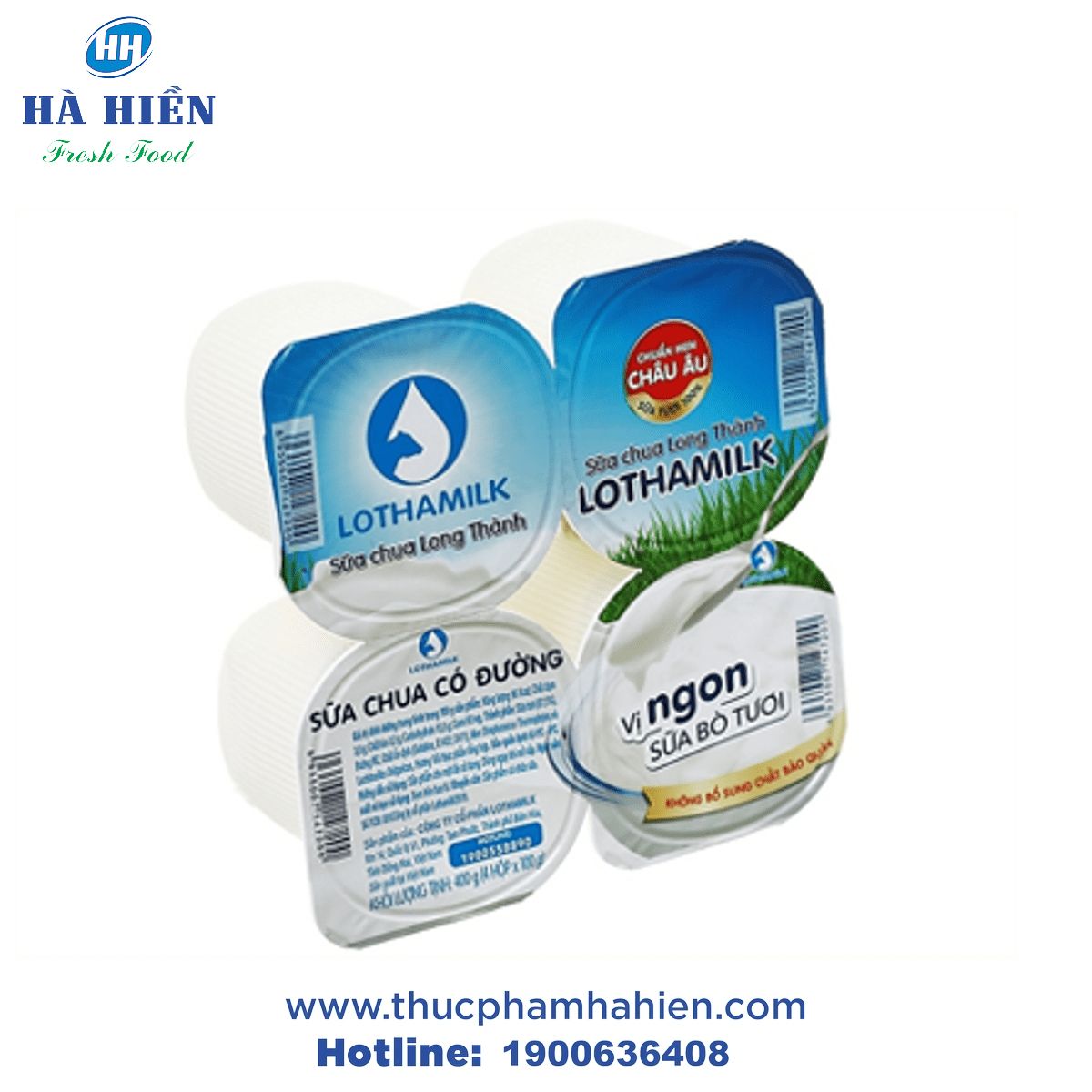  SỮA CHUA CÓ ĐƯỜNG LOTHAMILK (LỐC 4 HỦ) - Website 