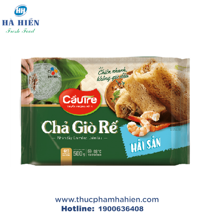  CHẢ GIÒ RẾ HẢI SẢN CẦU TRE 500G 