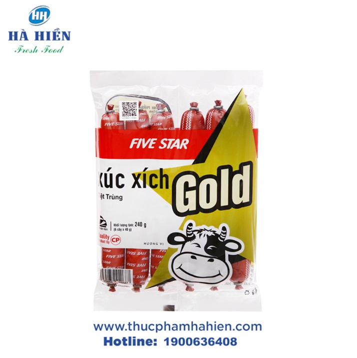  XÚC XÍCH TIỆT TRÙNG GOLD FIVE STAR 240G 