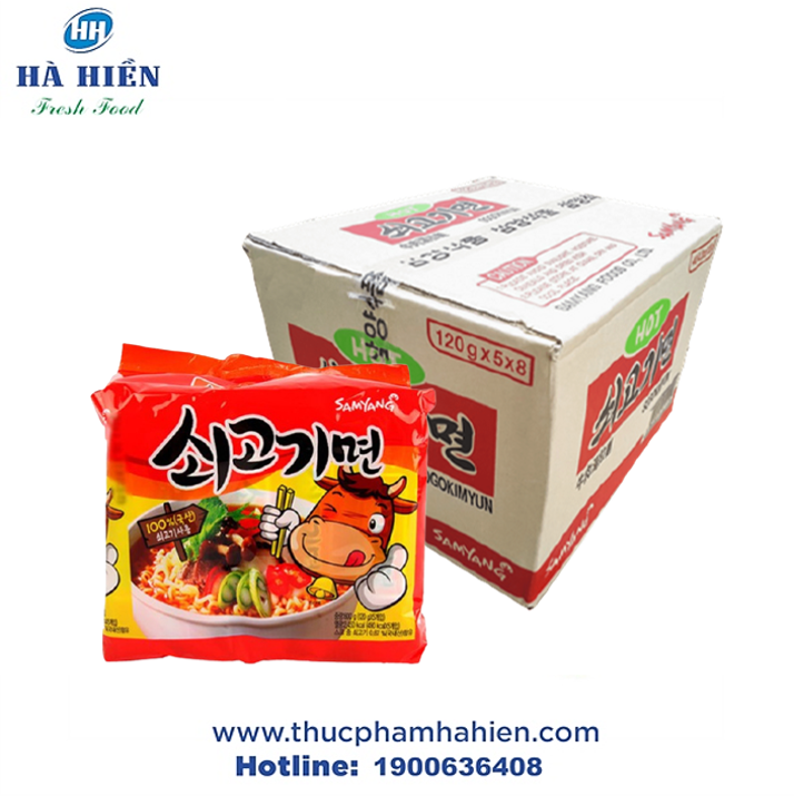  MÌ BÒ SAMYANG (5GÓI*40G) – THÙNG 8 LỐC 