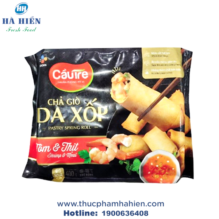  CHẢ GIÒ DA XỐP TÔM THỊT CẦU TRE 400G 