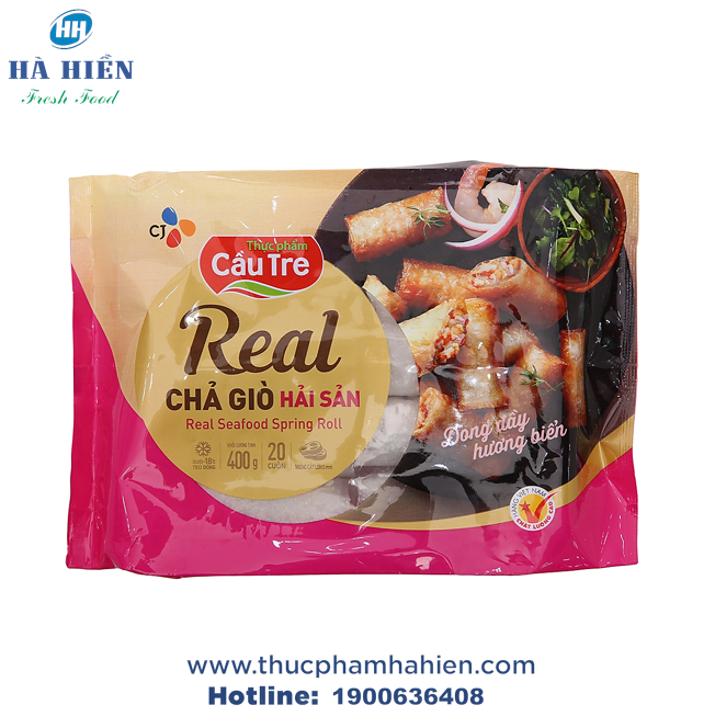  CHẢ GIÒ REAL HẢI SẢN CẦU TRE 400G 