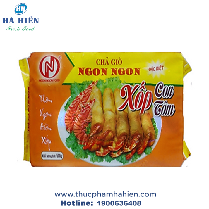  CHẢ GIÒ XỐP CON TÔM NGON NGON 500G 