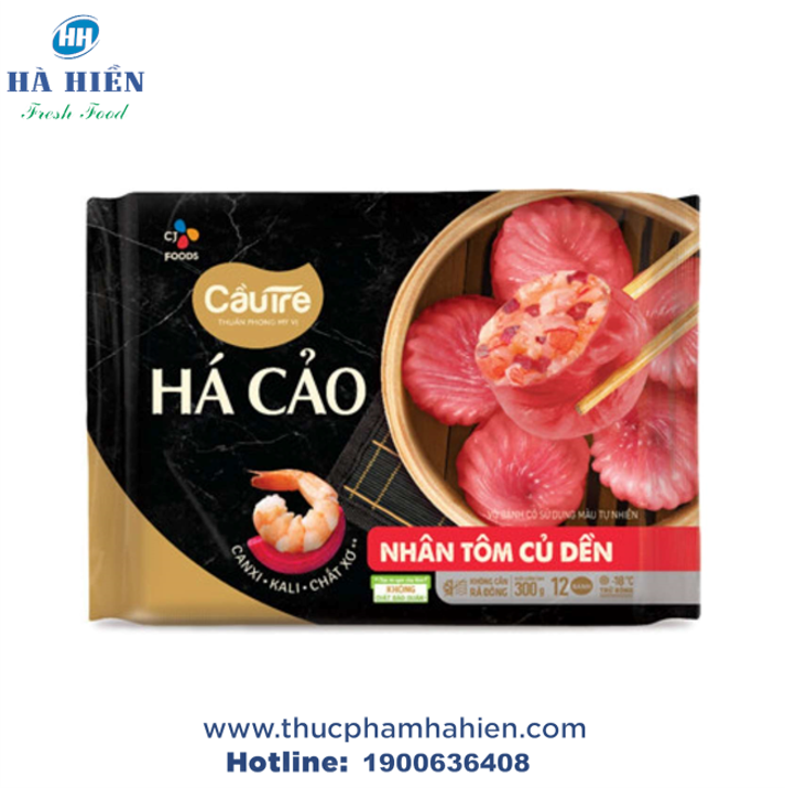  HÁ CẢO NHÂN TÔM CỦ DỀN CẦU TRE 300G 