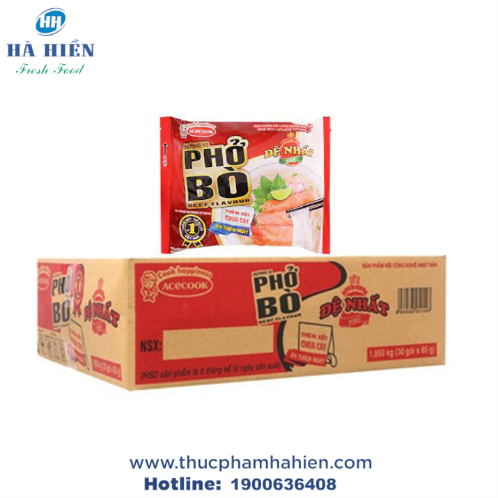  PHỞ BÒ ĐỆ NHẤT - 68G (THÙNG 30 GÓI) 