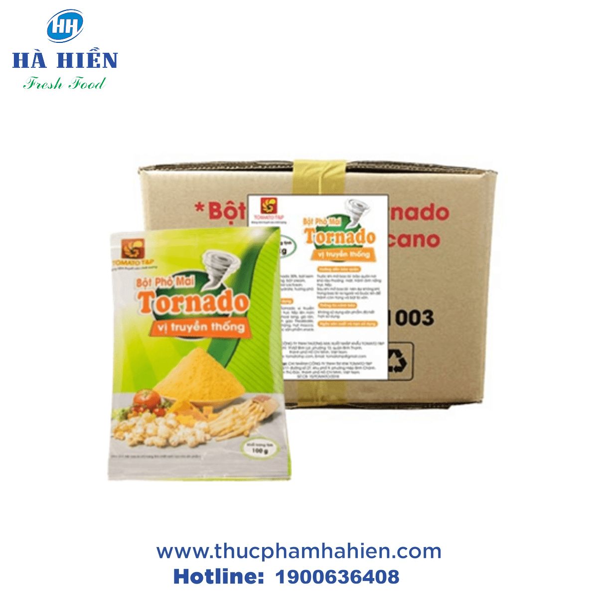  BỘT PHÔ MAI TORNADO (100G) – THÙNG 70 GÓI 