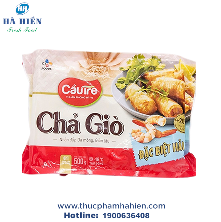  CHẢ GIÒ ĐẶC BIỆT HẢI SẢN CẦU TRE 500G 