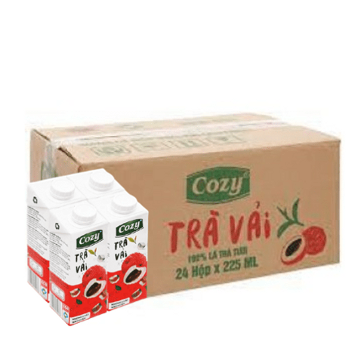  TRÀ VẢI COZY – THÙNG 6 LỐC 