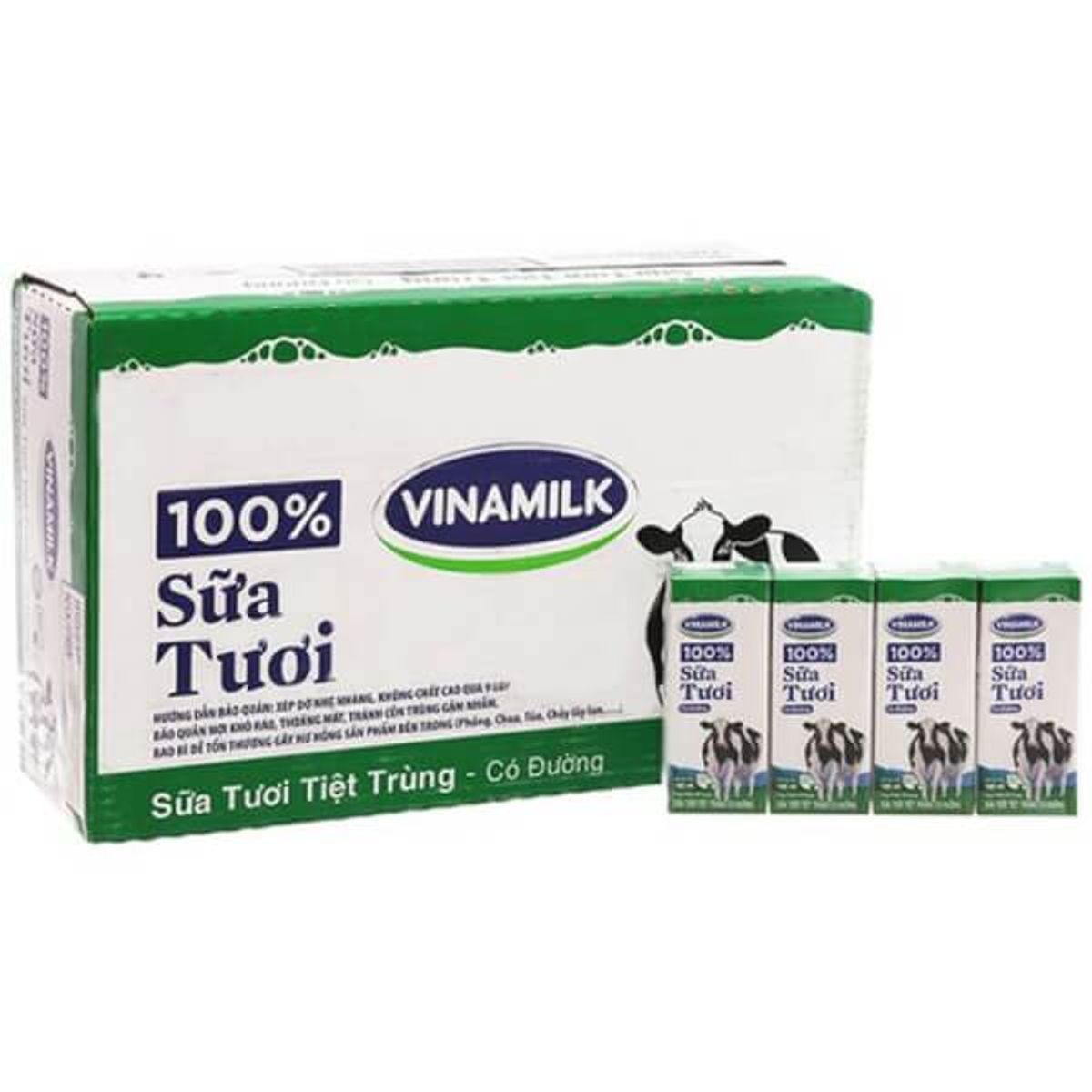  SỮA VINAMILK CÓ ĐƯỜNG 180ML- THÙNG 12 LỐC 