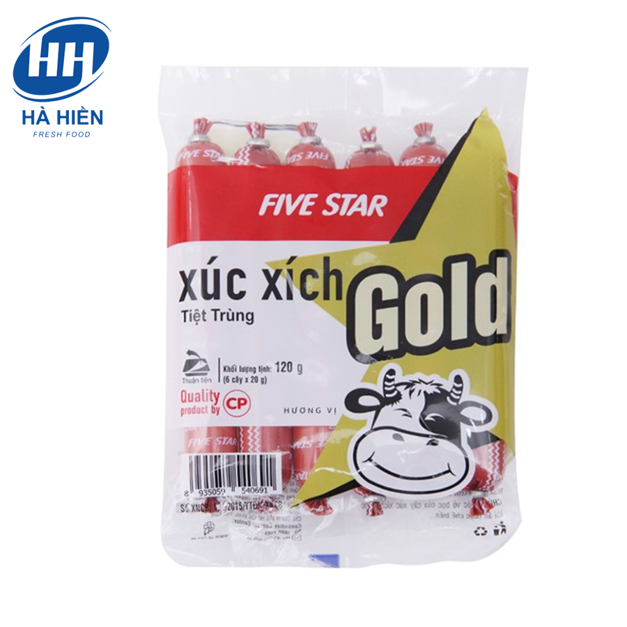  XÚC XÍCH GOLD TIỆT TRÙNG FIVESTAR 200G - GÓI - Website 