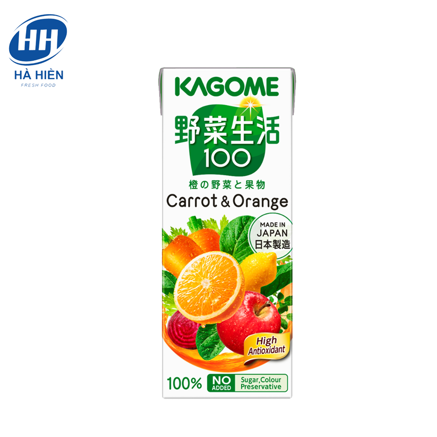  NƯỚC ÉP RAU QUẢ, CÀ RỐT CAM KAGOME 200ML 