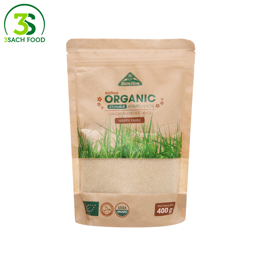  Đường Mía Organic Biên Hòa (Gói 400Gr) 