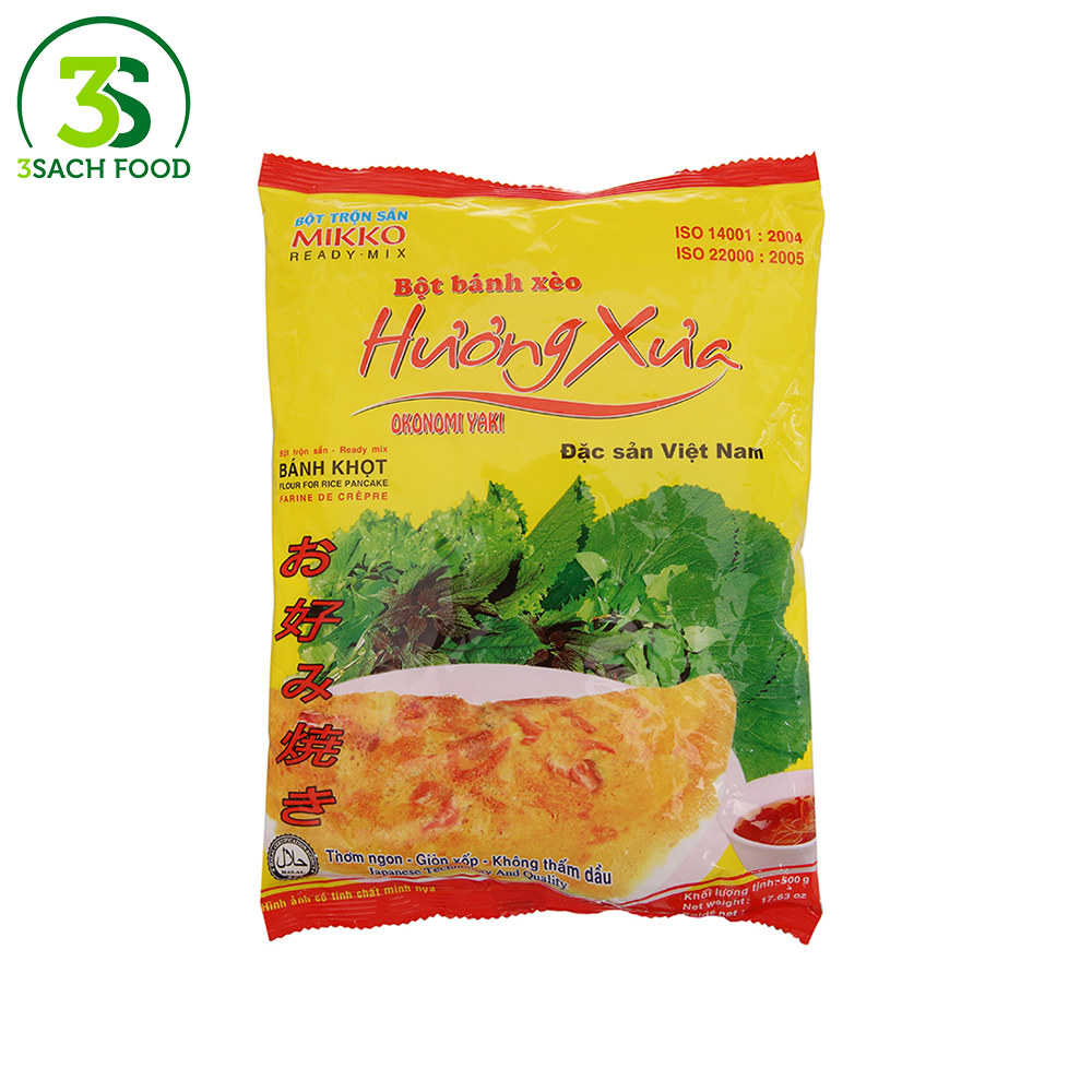 Bột Bánh Xèo Hương Xưa Mikko (Gói 500gr) – 3Sach Food