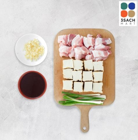  Ba Rọi Kho Đậu Hũ (Khay 500g) 