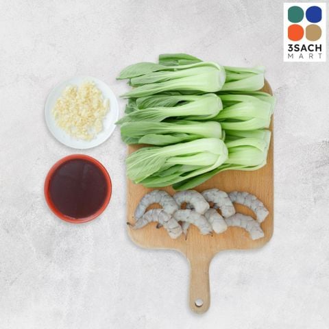  Cải Thìa Xào Tôm (Khay 400g) 