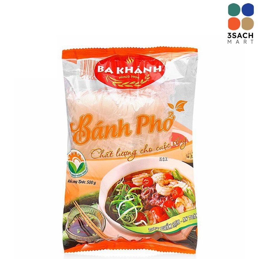 Bánh Phở Ba Khánh (Túi 500Gr) 