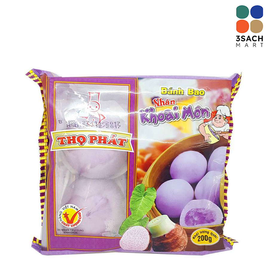  Bánh Bao Nhân Khoai Môn Thọ Phát (Gói 4 cái) 