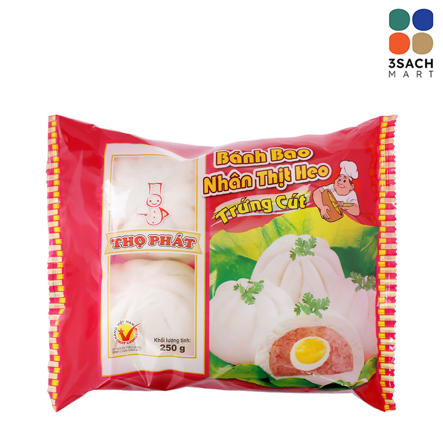  Bánh Bao Nhân Thịt Trứng Cút Thọ Phát (Gói 4 Cái) 