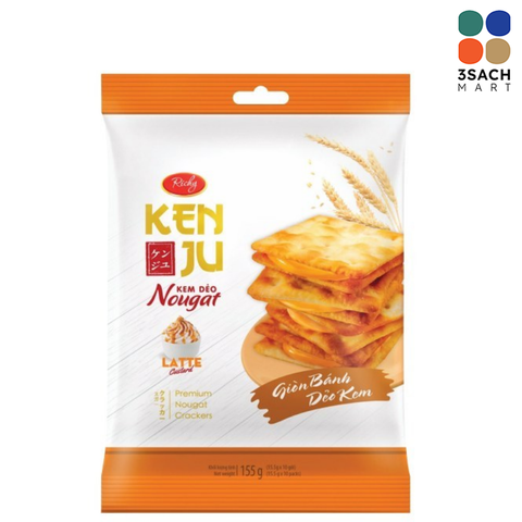  Bánh Quy Nougat Latte Kenju (Gói 186g) 