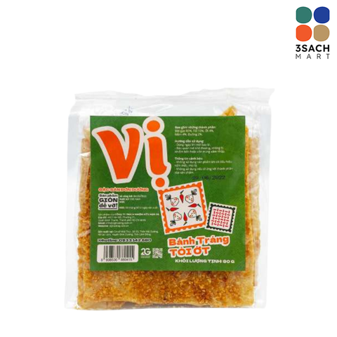  Bánh Tráng Tỏi Ớt Vị (Gói 80g) 