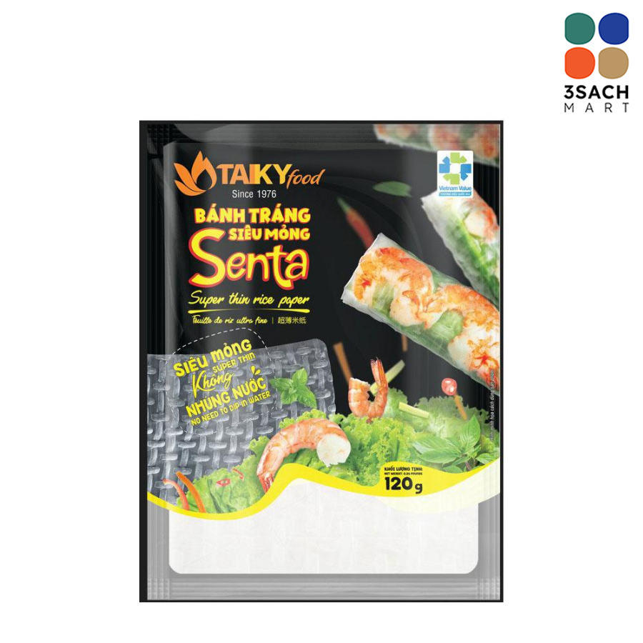  Bánh Tráng Vuông Siêu Mỏng Senta (Gói 120g) 