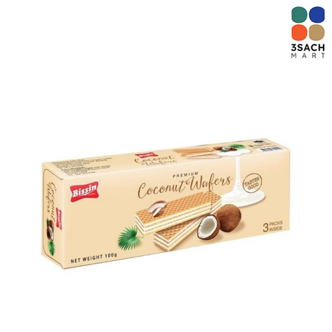  Bánh Xốp Kem Dừa Bissin (Hộp 100g) 