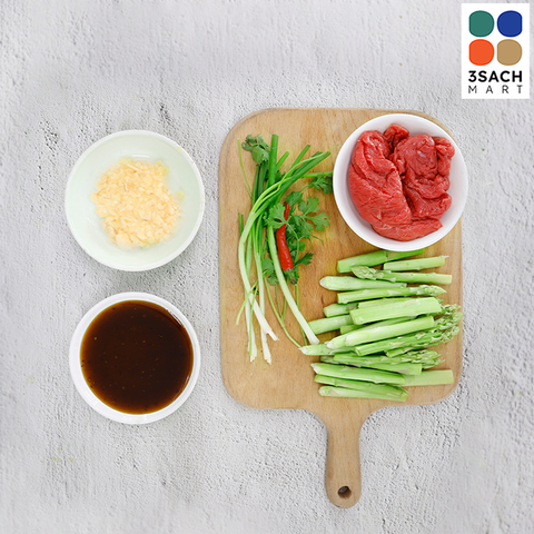  [RTC] Bò Xào Măng Tây (Khay 220Gr) 
