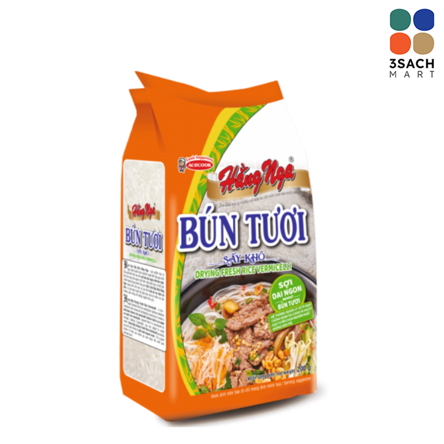  Bún Tươi Sấy Khô Hằng Nga Acecook (Gói 200g) 