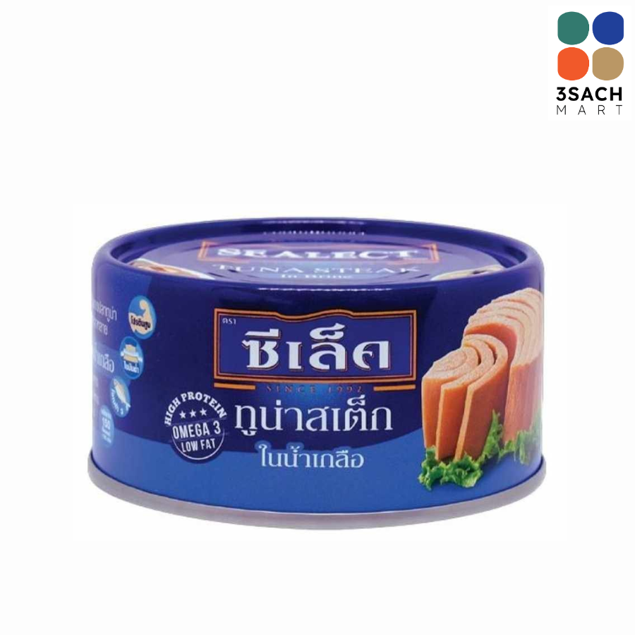  Cá Ngừ Xắt Khúc Ngâm Nước Muối Sealect (Hộp 165g) 