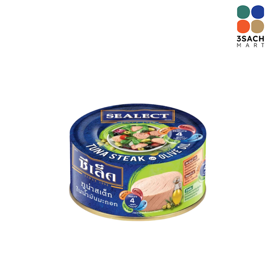  Cá Ngừ Xắt Khúc Ngâm Dầu Ô Liu Sealect (Hộp 150g) 