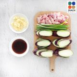 [RTC] Cà Tím Xào Ba Rọi (Khay 650G) 