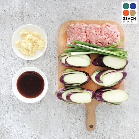  [RTC] Cà Tím Xào Thịt Băm (Khay 450g) 