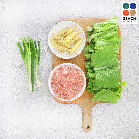  [RTC] Canh Cải Xanh Thịt Bằm (khay 450gr) 