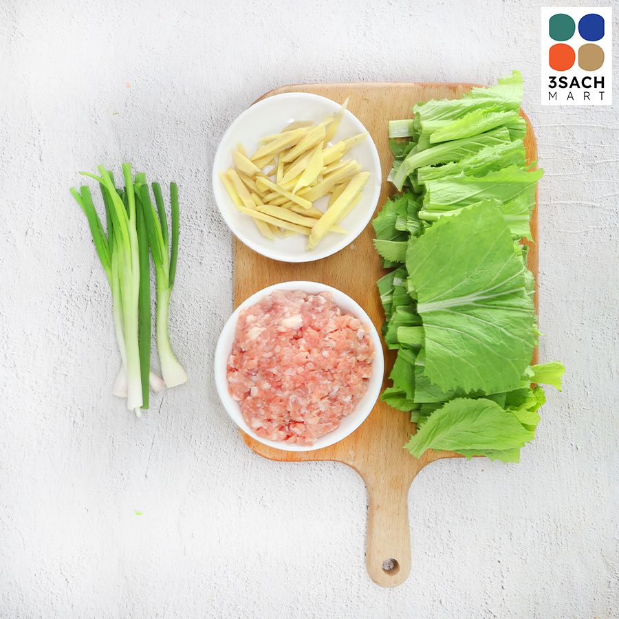  [RTC] Canh Cải Xanh Thịt Bằm (khay 450gr) 