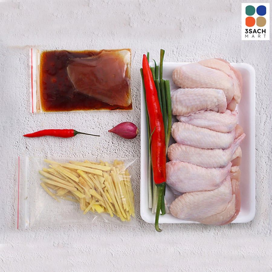  [RTC] Cánh Gà Kho Gừng (Khay 500Gr) 