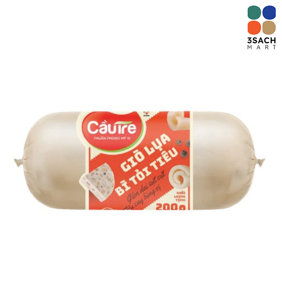  Chả Lụa Bì Tỏi Tiêu Cầu Tre (Cây 200g) 